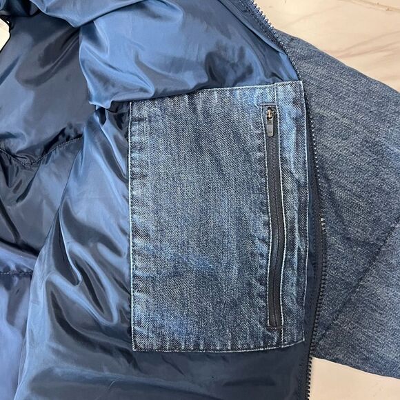 NWT Levi’s | Men’s Blue Denim Super Puffer Jacket Coat M - Picture 10 of 15
